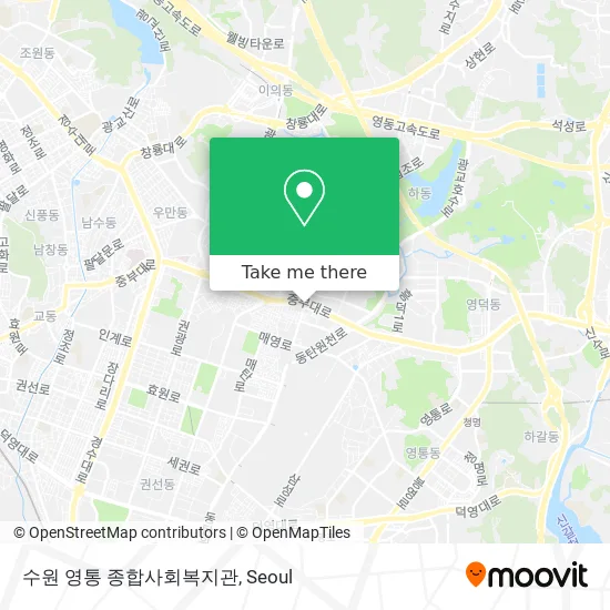 수원 영통 종합사회복지관 map