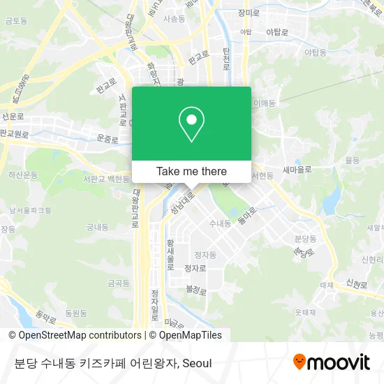 분당 수내동 키즈카페 어린왕자 map