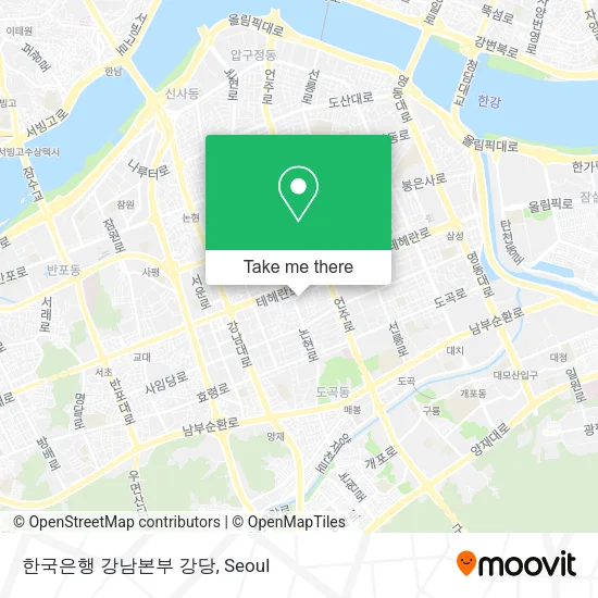 한국은행 강남본부 강당 map