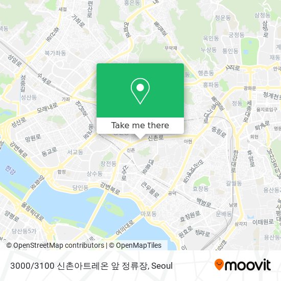 3000/3100 신촌아트레온 앞 정류장 map
