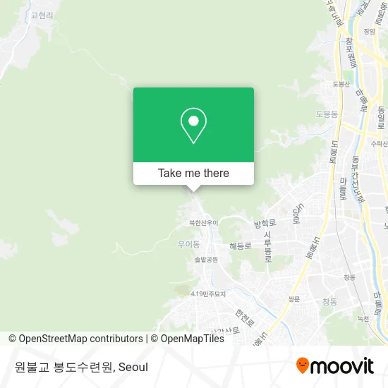 원불교 봉도수련원 map