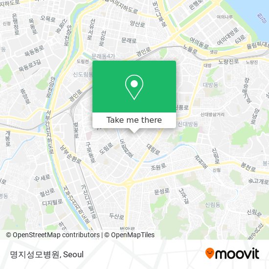 명지성모병원 map