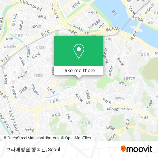 보라매병원 행복관 map