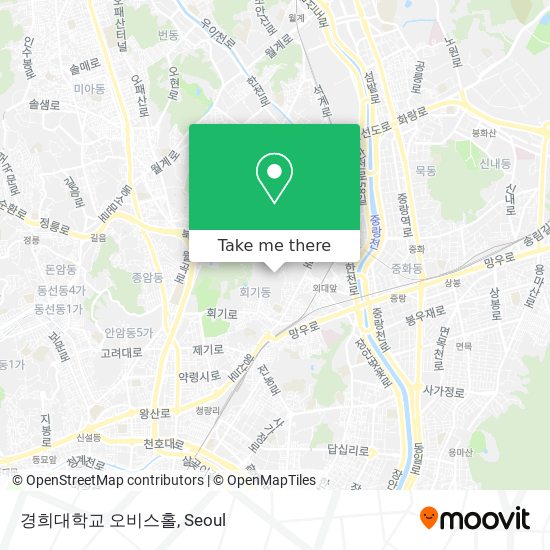 경희대학교 오비스홀 map