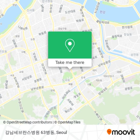 강남세브란스병원 63병동 map