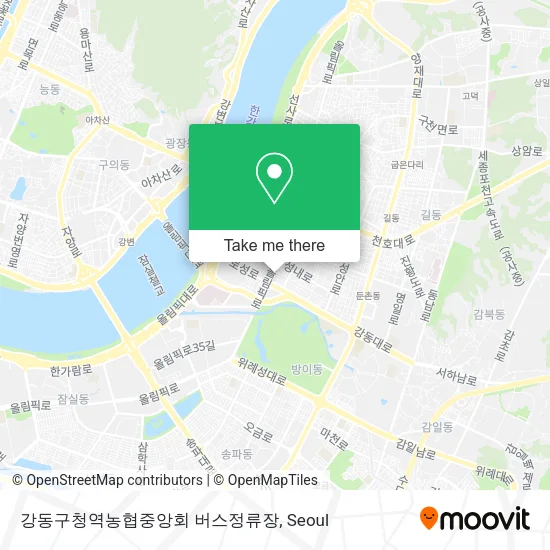 강동구청역농협중앙회 버스정류장 map