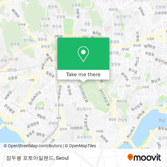 잠두봉 포토아일랜드 map