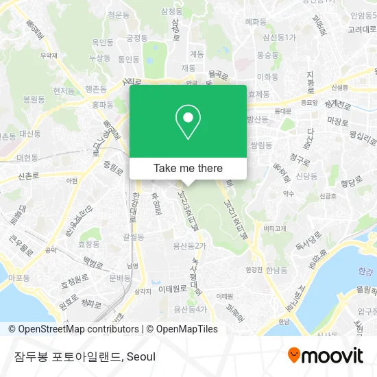 잠두봉 포토아일랜드 map