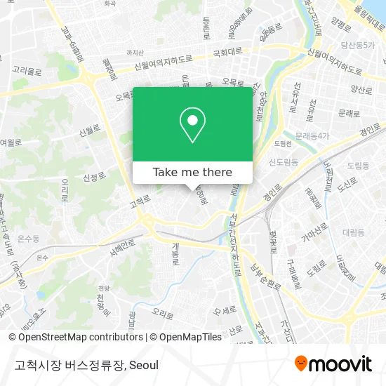 고척시장 버스정류장 map
