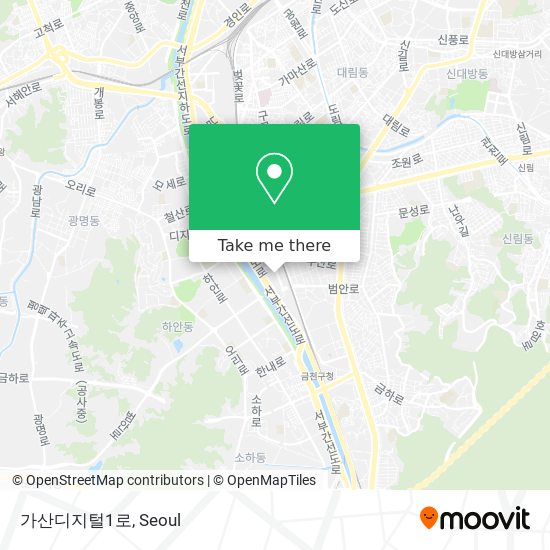 가산디지털1로 map