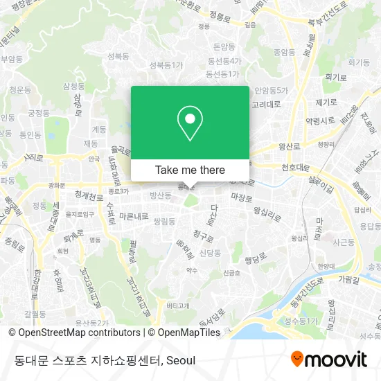 동대문 스포츠 지하쇼핑센터 map