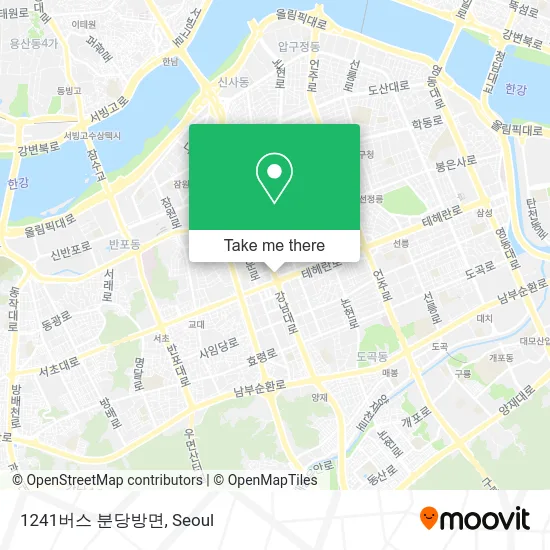 1241버스 분당방면 map
