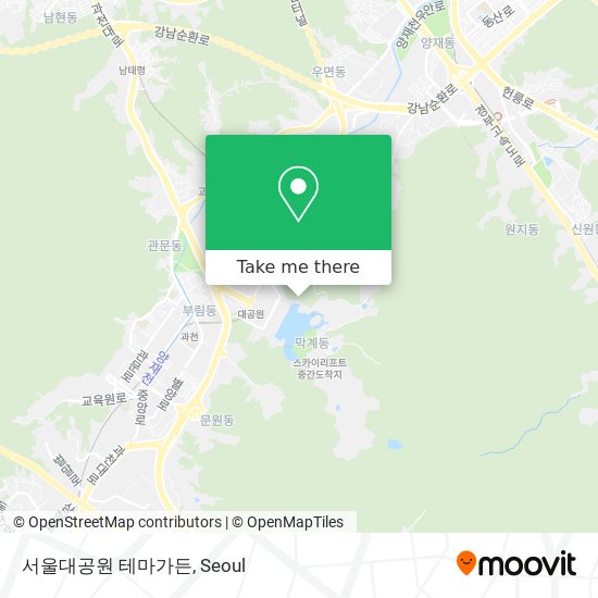 서울대공원 테마가든 map