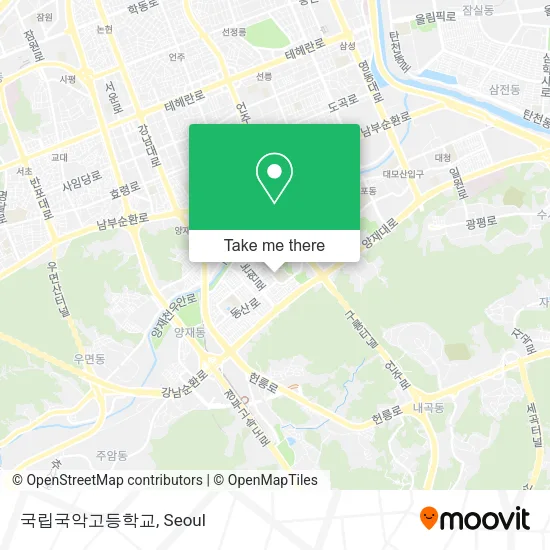국립국악고등학교 map