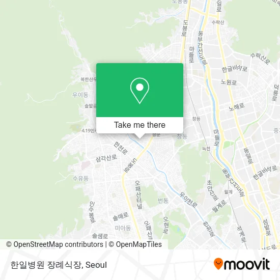 한일병원 장례식장 map
