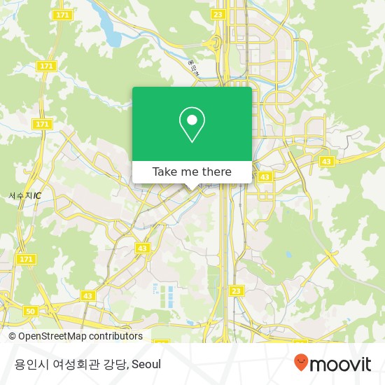 용인시 여성회관 강당 map