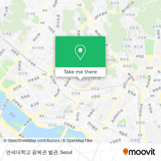 연세대학교 광복관 별관 map