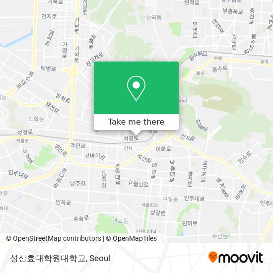 성산효대학원대학교 map