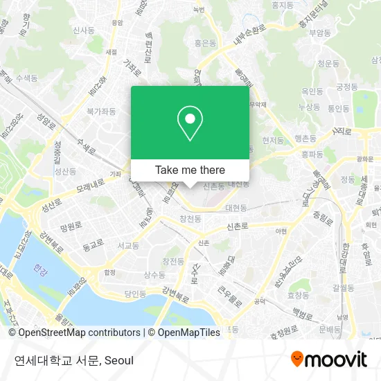 연세대학교 서문 map