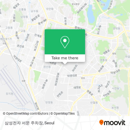 삼성전자 서문 주차장 map