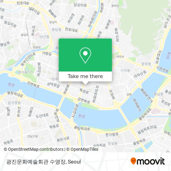 광진문화예술회관 수영장 map