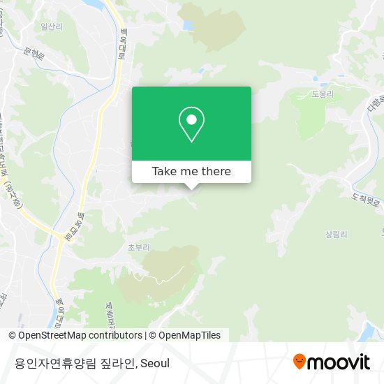 용인자연휴양림 짚라인 map