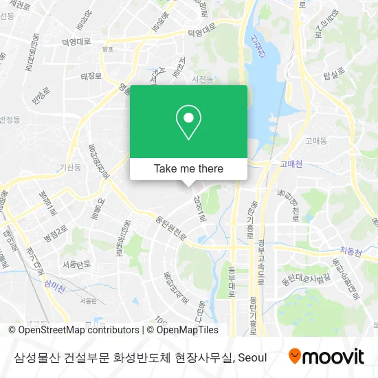삼성물산 건설부문 화성반도체 현장사무실 map