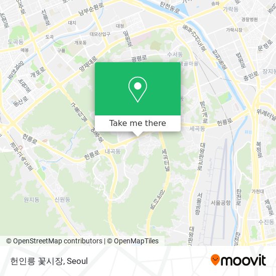 헌인릉 꽃시장 map