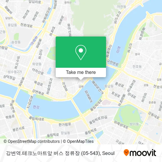 강변역.테크노마트앞 버스 정류장 (05-543) map