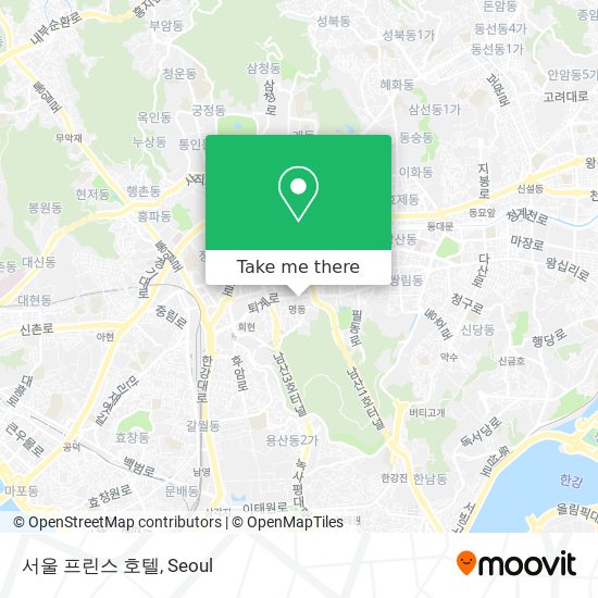 서울  프린스 호텔 map