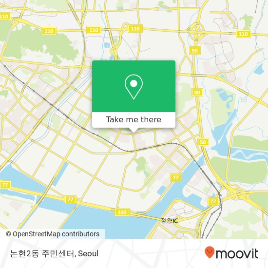 논현2동 주민센터 map