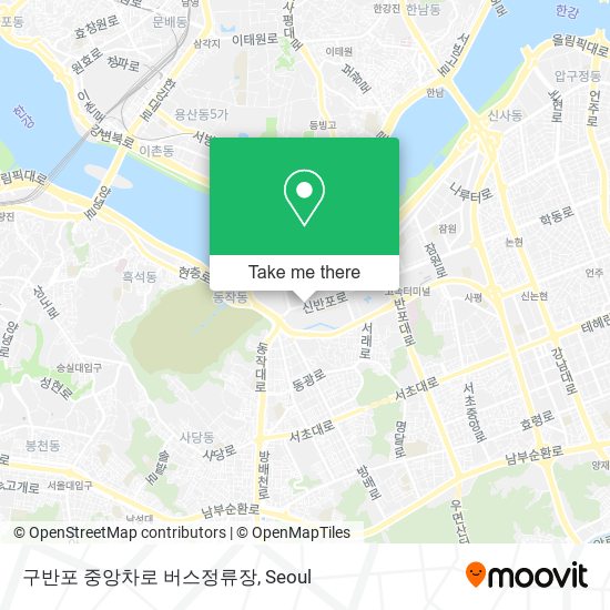 구반포 중앙차로 버스정류장 map