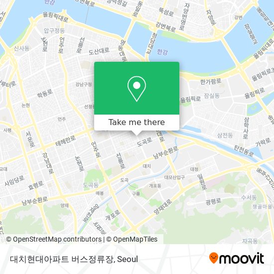 대치현대아파트 버스정류장 map