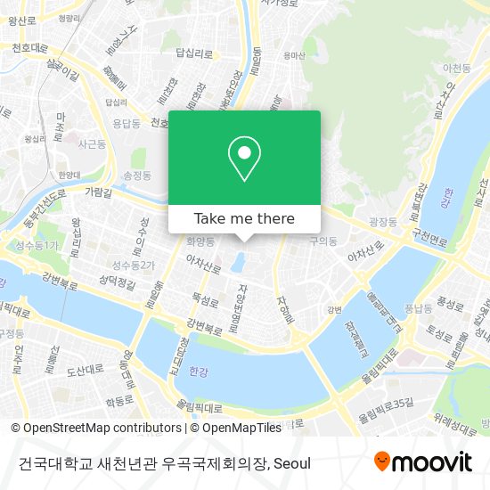 건국대학교 새천년관 우곡국제회의장 map