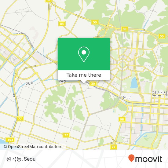 원곡동 map