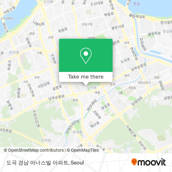 도곡 경남 아너스빌 아파트 map