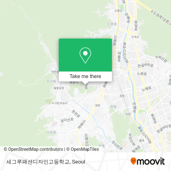 세그루패션디자인고등학교 map