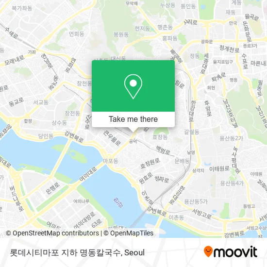 롯데시티마포 지하 명동칼국수 map