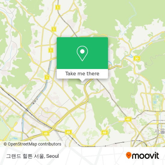 그랜드 힐튼 서울 map