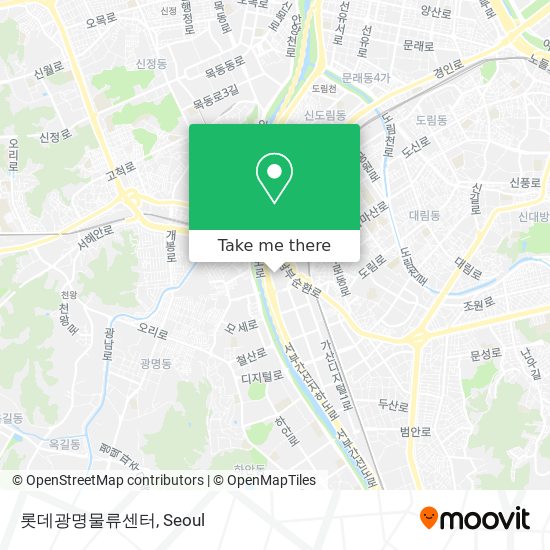 롯데광명물류센터 map