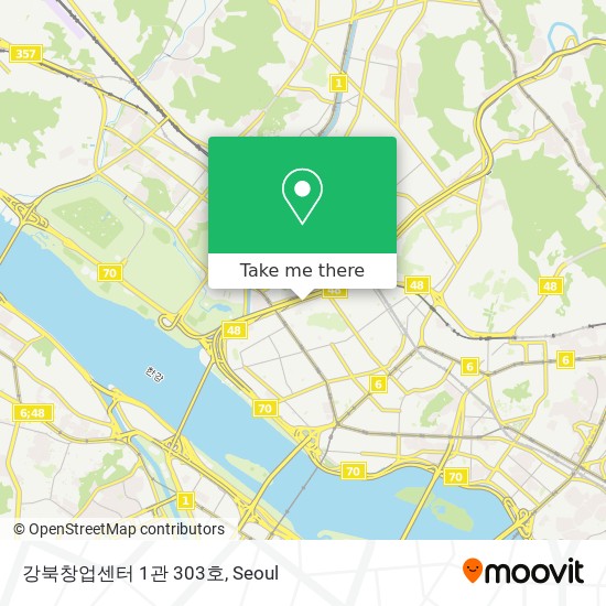 강북창업센터 1관 303호 map