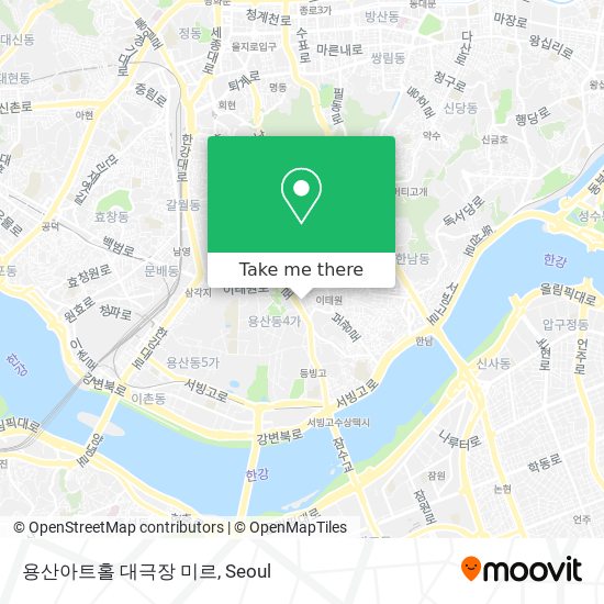 용산아트홀 대극장 미르 map