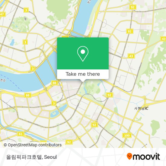 올림픽파크호텔 map