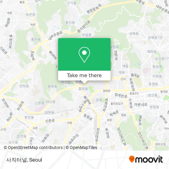 사직터널 map