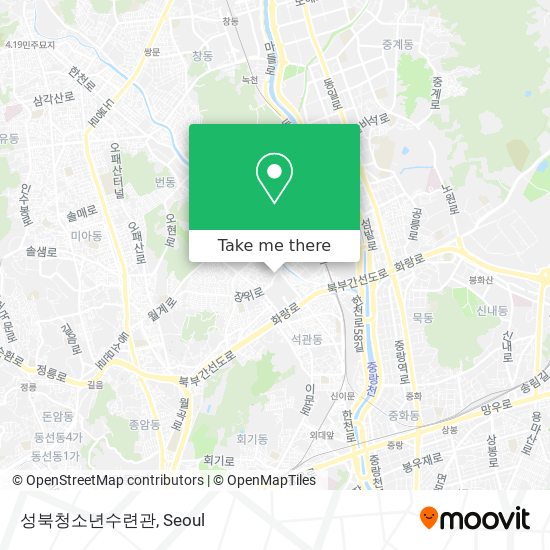 성북청소년수련관 map