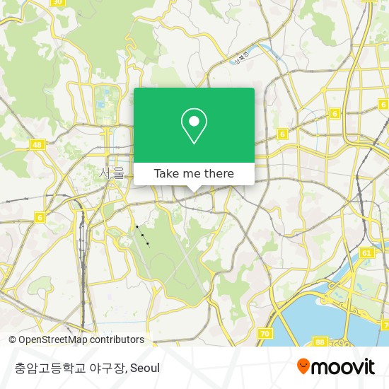 충암고등학교 야구장 map