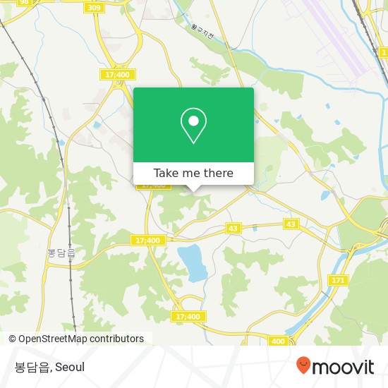 봉담읍 map