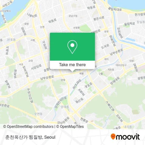 춘천옥산가 찜질방 map