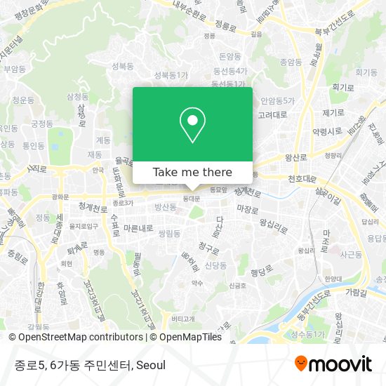 종로5, 6가동 주민센터 map