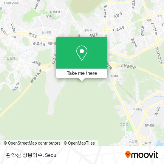 관악산 상봉약수 map